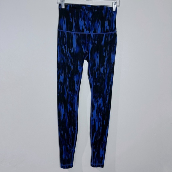Lululemon Wunder Under Pant Hi-Rise Full-On‎ Luon Blue/Black Size 6 - Picture 2 of 10